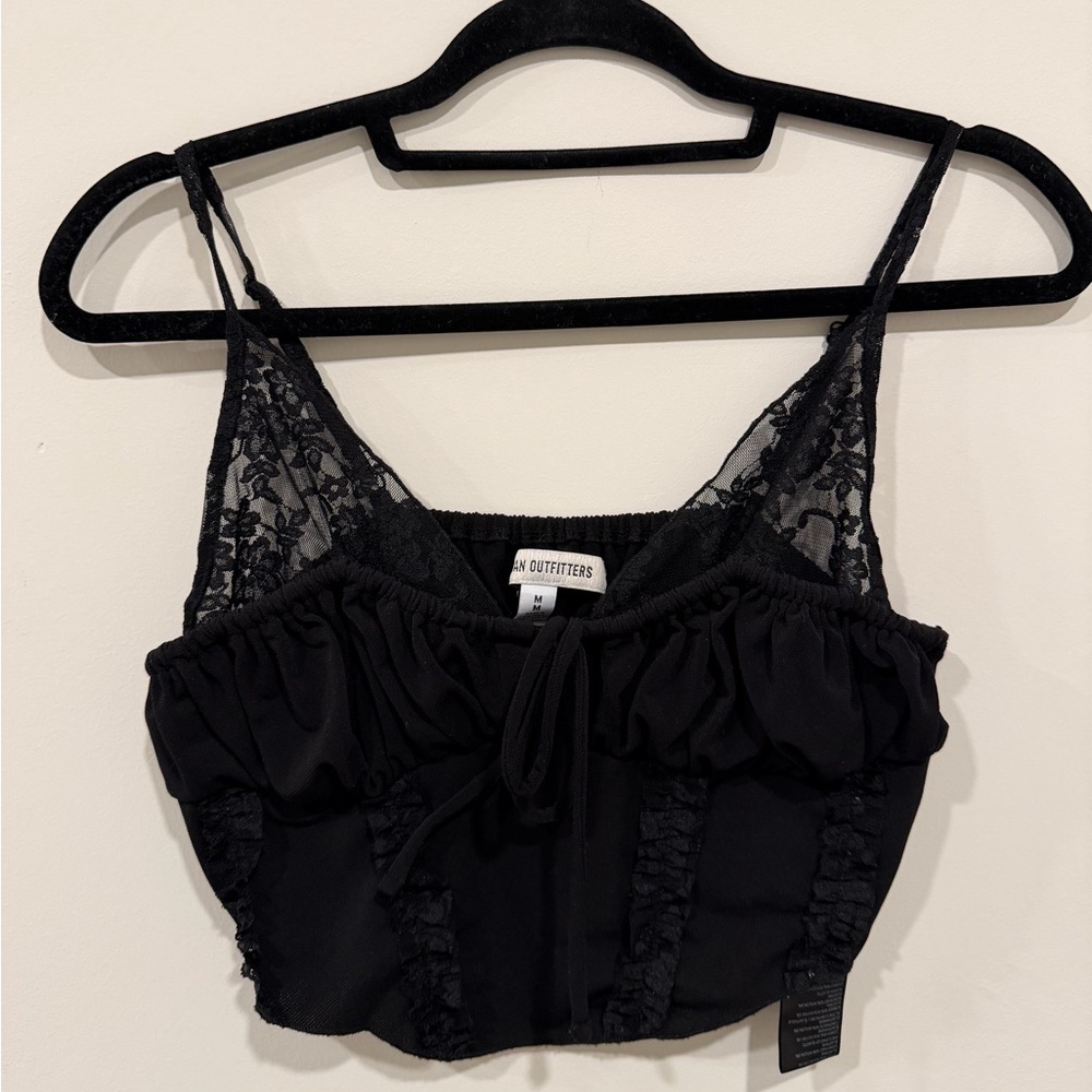 Urban Outfitters Black Lace Crop Top